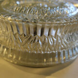 Vintage glass ceiling or wall lamp, Italy, 1960s