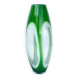 Vintage green glass vase