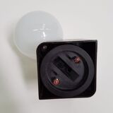 Vintage opalin glass and plastic 1970s wall light