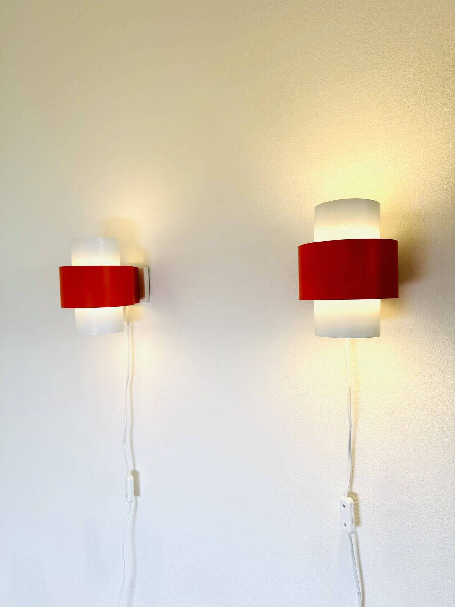 Curved Cylindrical Wall Lamps By J.J.M. Hoogervorst For Anvia Nederland, The Netherlands 1960S