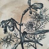 19th century pedestal plate Iron Earth