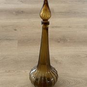 Vintage Empoli Glass Decanter with Stopper, Italy, 1960s