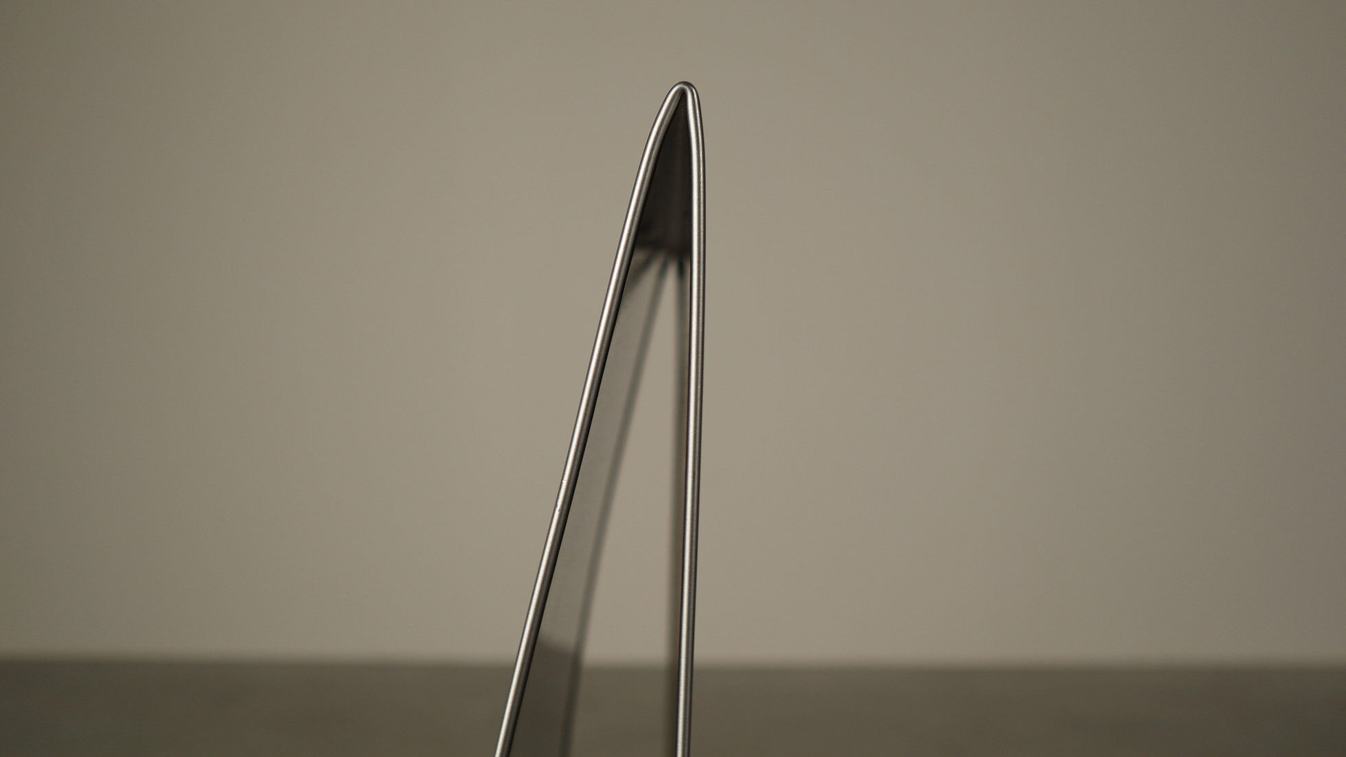 Set of six postmodernist stainless steel dining chairs from circa 1980-1990.