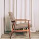 Scandinavian armchair in natural wool by H.Lis