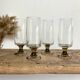 4 flutes with smoked glass feet