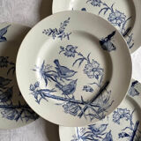 Set of 4 plates in iron earth, Aucella de Saint Amand