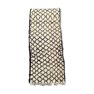 Tapis berbere couloir beni ouarain vintage 90×255 cm