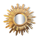 Miroir soleil bois feuille d’or 50 cm