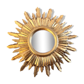 Mirror sun wood gold leaf 50 cm