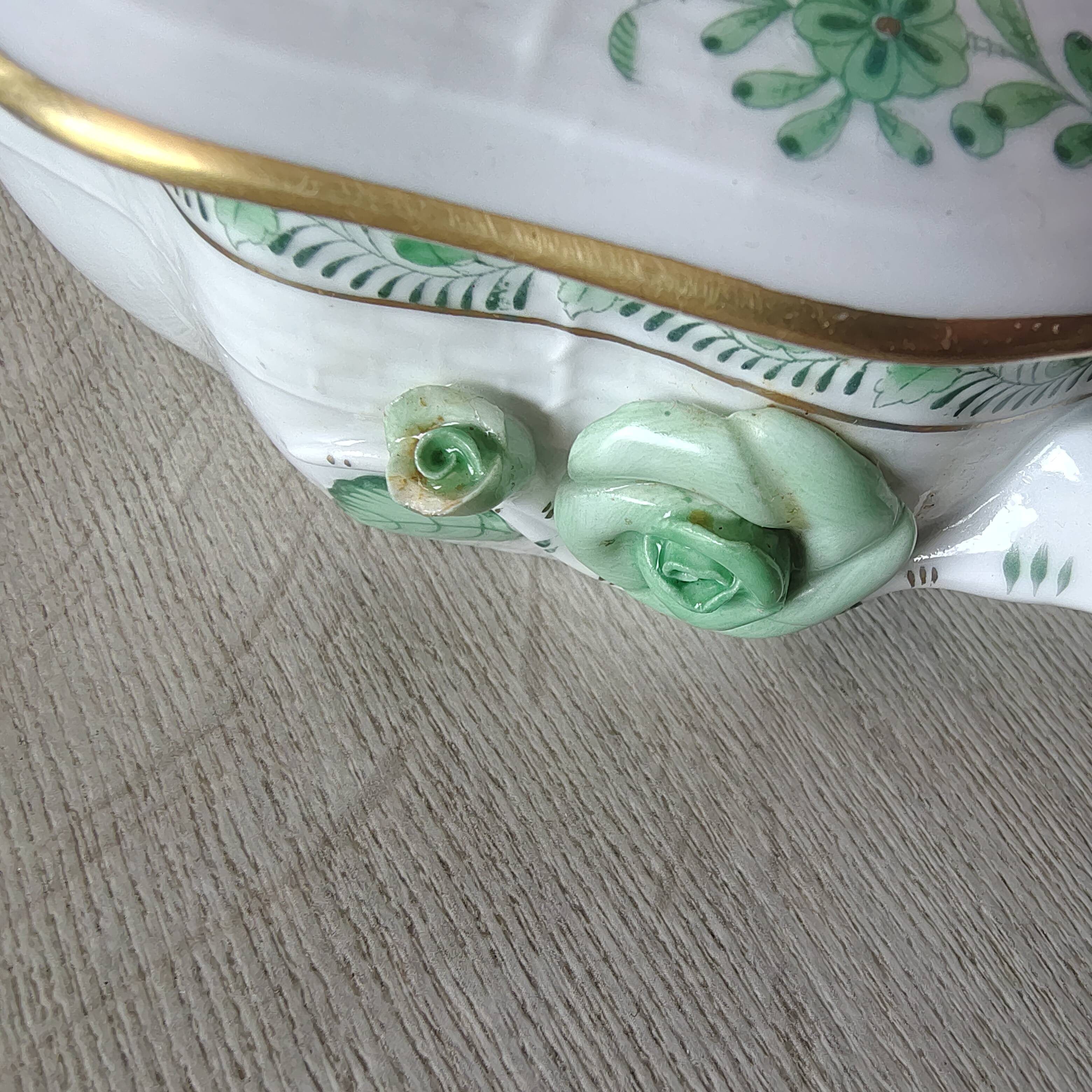 Herend porcelain vegetable dish Aponyi / green Indian