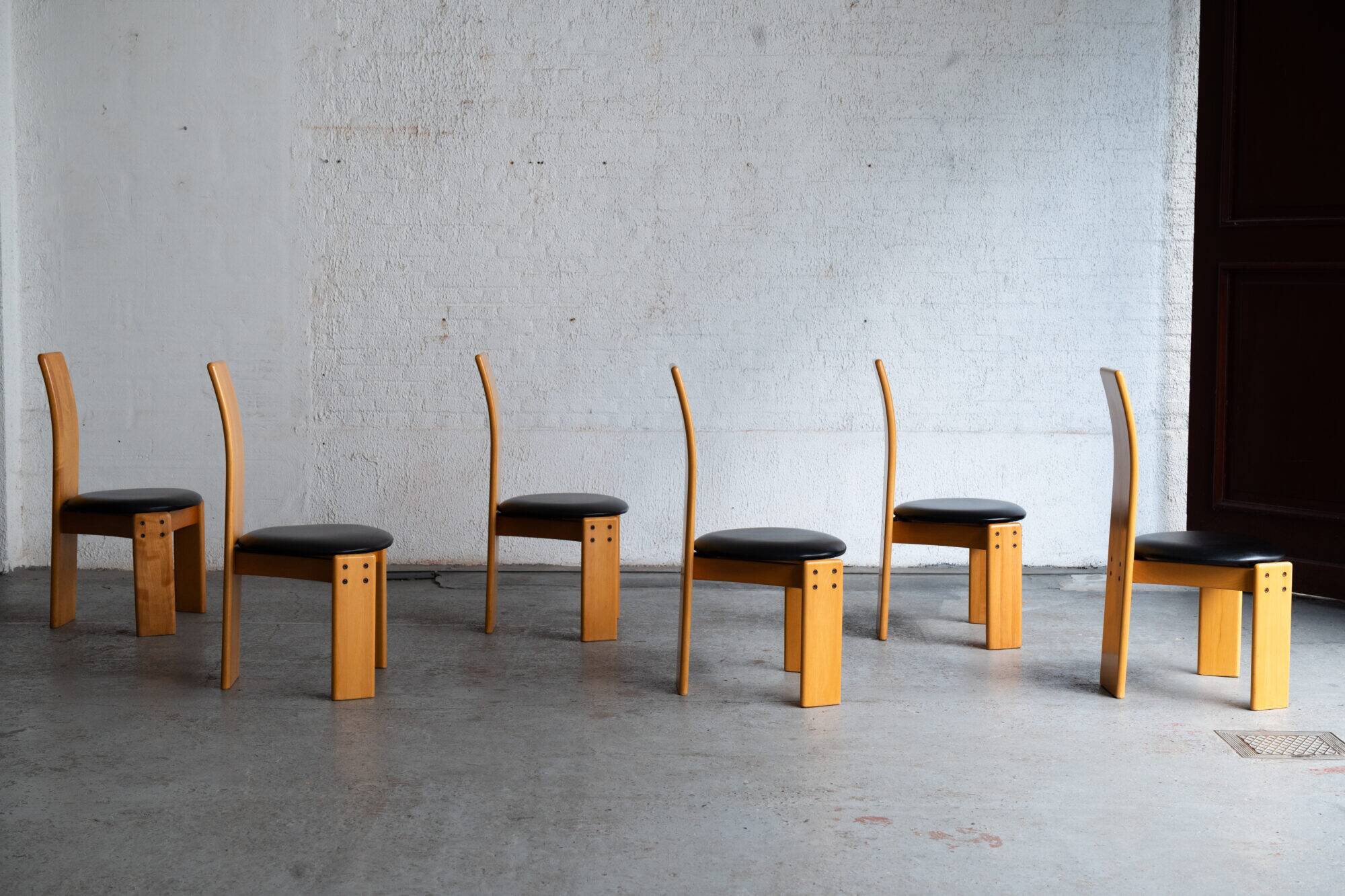 Set of 6 dining chairs by Mario Marenco