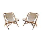 Pair of armchairs Rohe Noordwolde rattan, bamboo, 50
