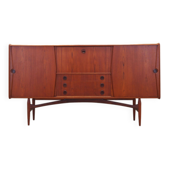 Buffet haut en teck, design danois, années 1970, production : Danemark