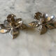 Pair of vintage silver metal candle holders