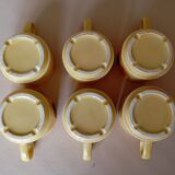 6 Gien "Sun" coffee cups