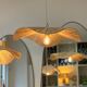 Hanging lamp flower wave raffia oda - l d75 cm