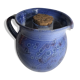 Carafe en céramique bleu