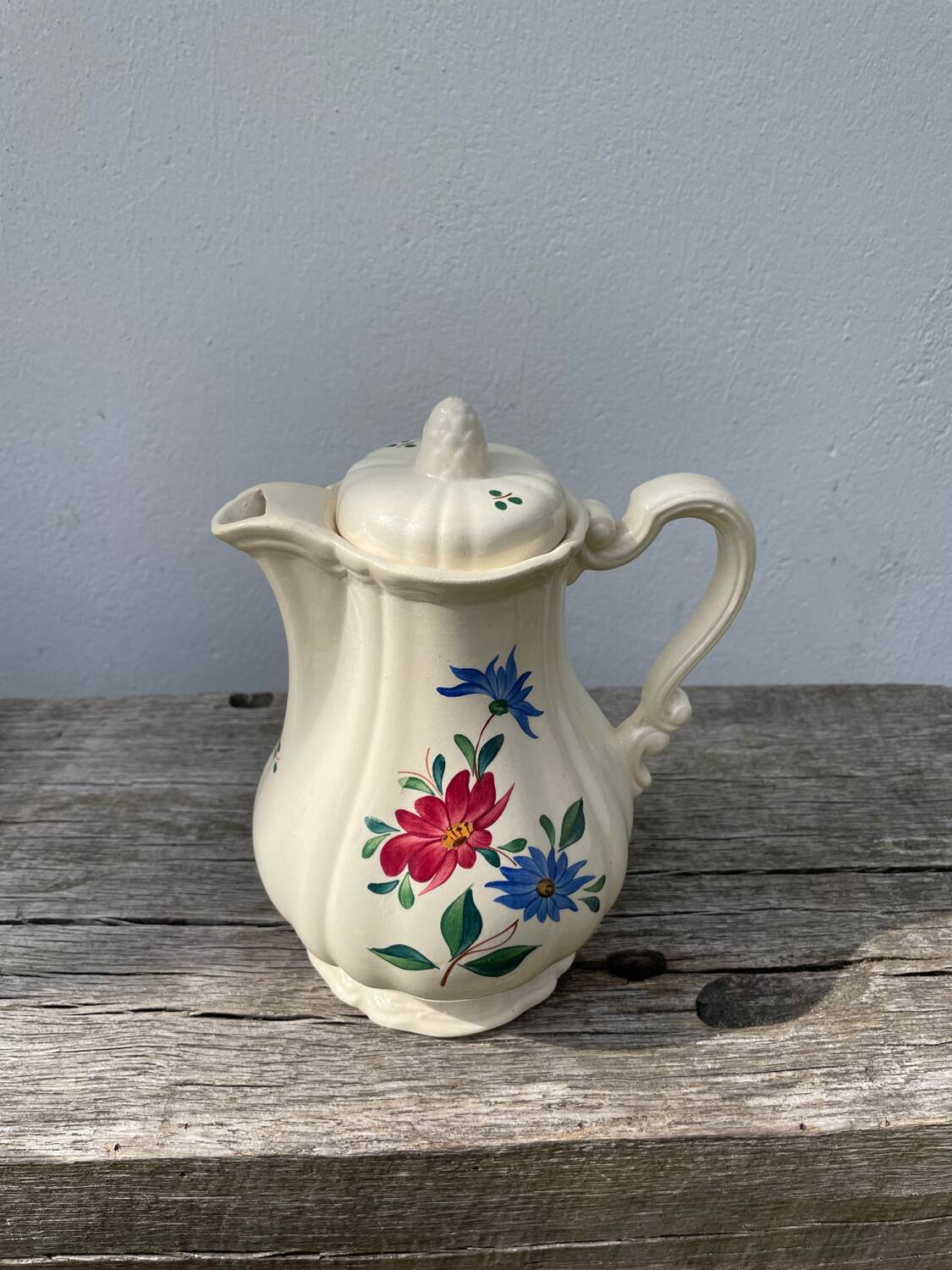 Digoin ceramic teapot with flowers
