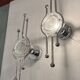 Steel Italian Sconces Sculptural Form Glass Lens 1970 Stilkronen
