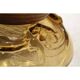 Glass coupe 'Naïades' with turned wooden Art Deco base