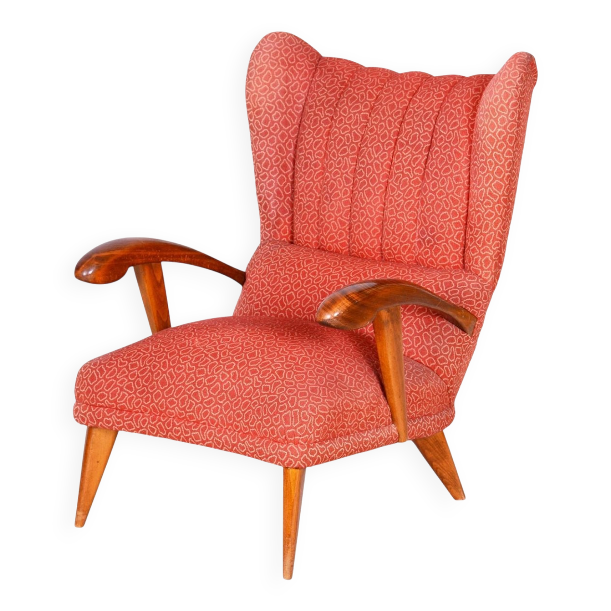 Art Deco Wingchair in Beech by Jan Vaněk, 1930s