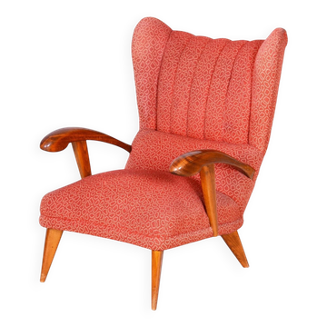 Art Deco Wingchair in Beech by Jan Vaněk, 1930s