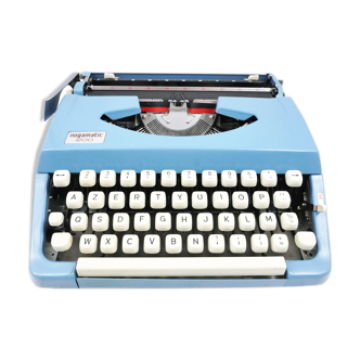 Brother typewriter nogamatic 200 blue vintage aqua