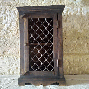 Armoire indienne bois et fer forgé