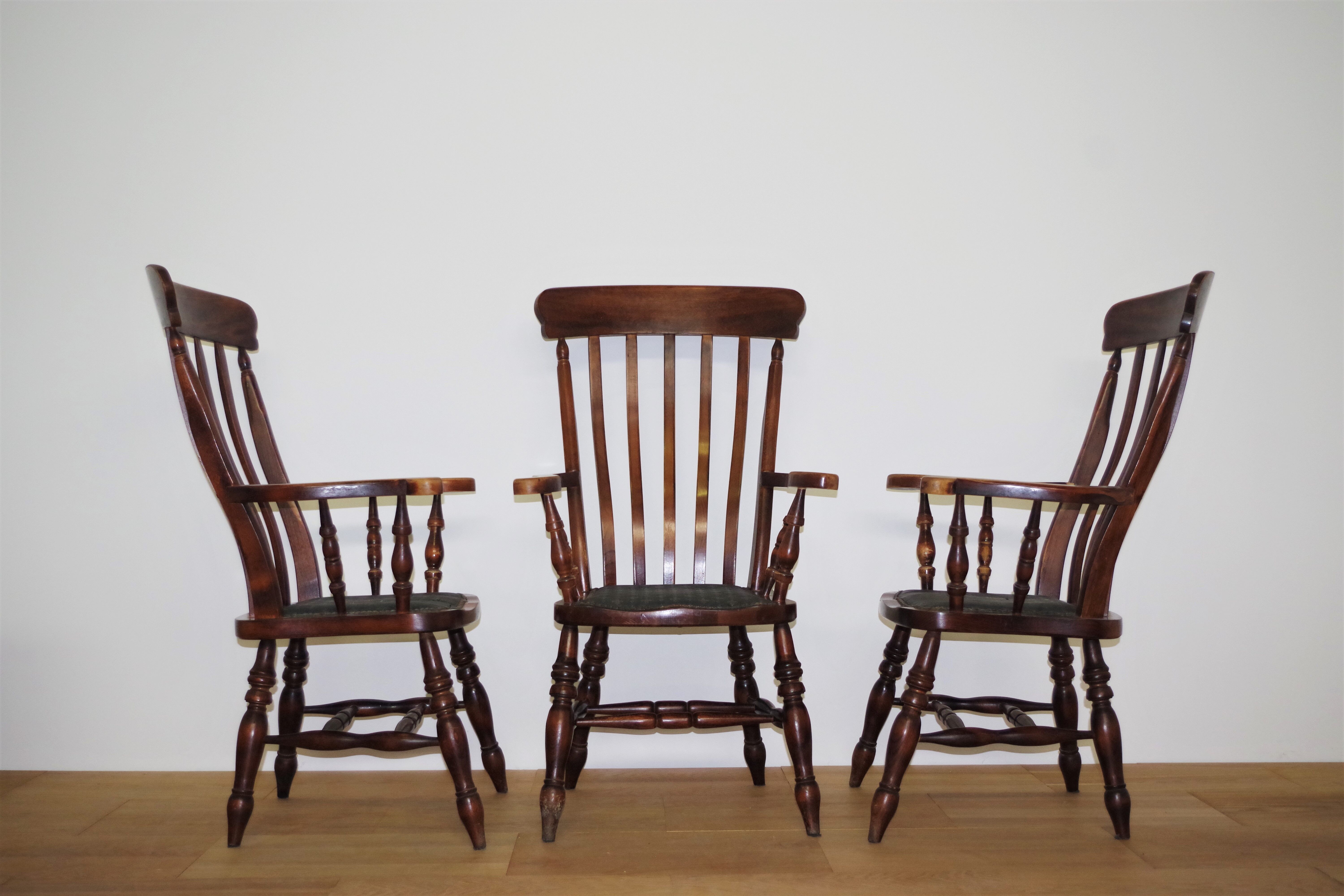 Victorian farm chairs, united kingdom, set of 4