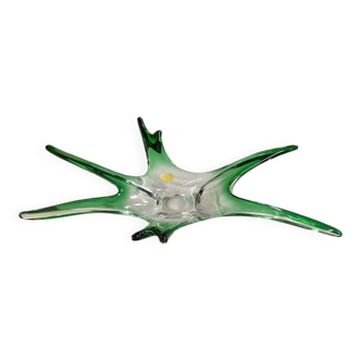 Vintage green glass decoration / Braine-le-Comte bowl