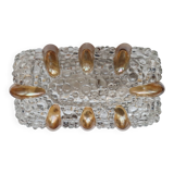 Bubble glass and amber wall light