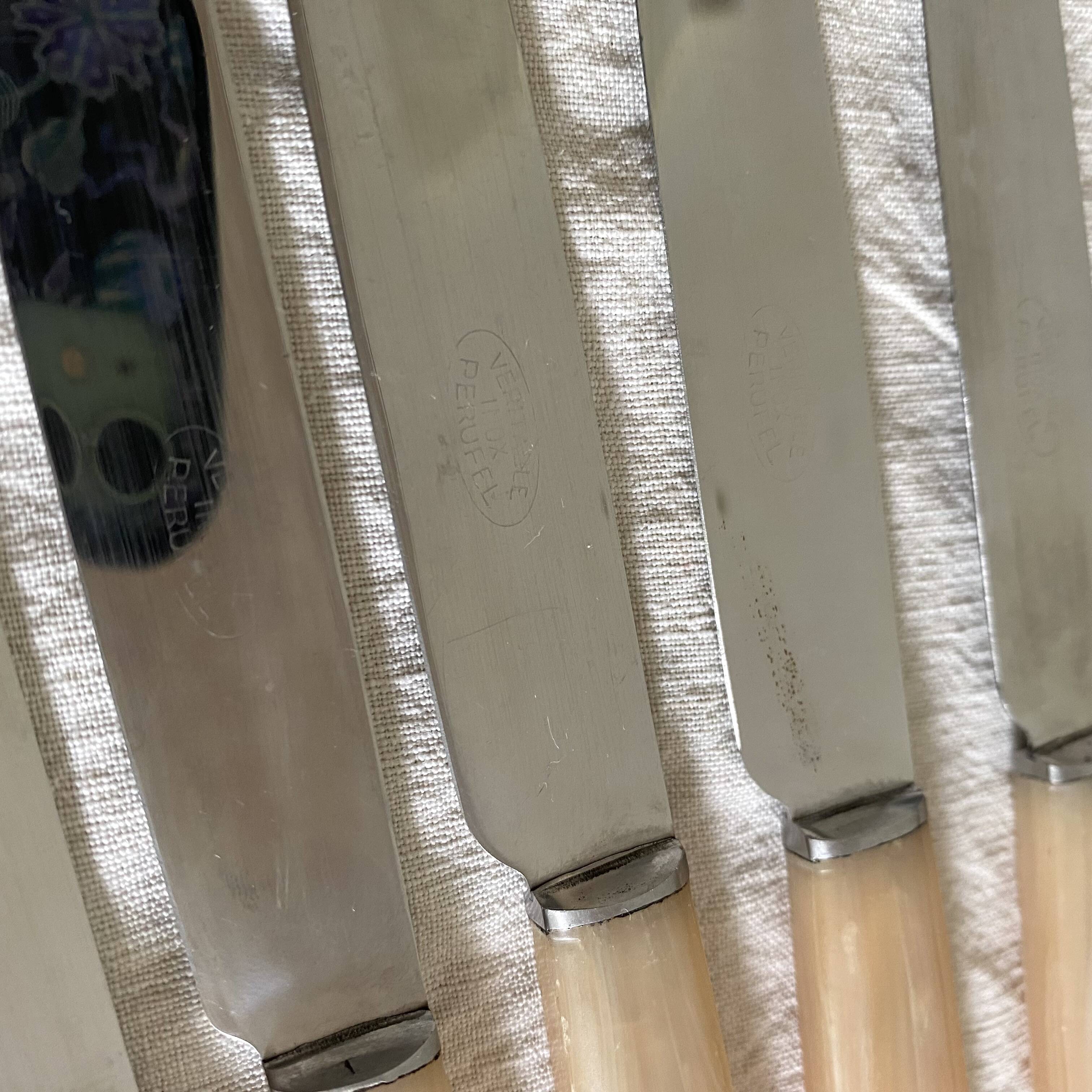 Vintage resin and stainless steel knives