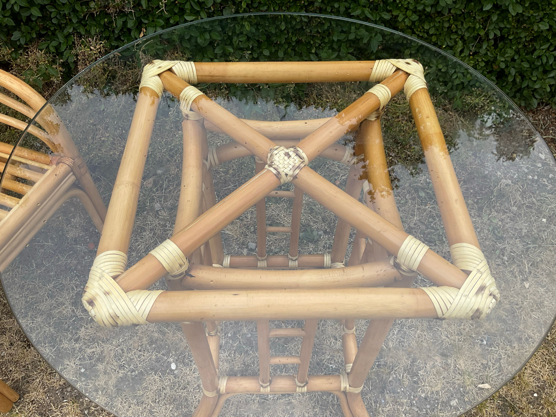 1970s-80s rattan living room set