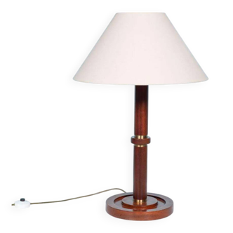 Vintage wooden table lamp from the 1960s.