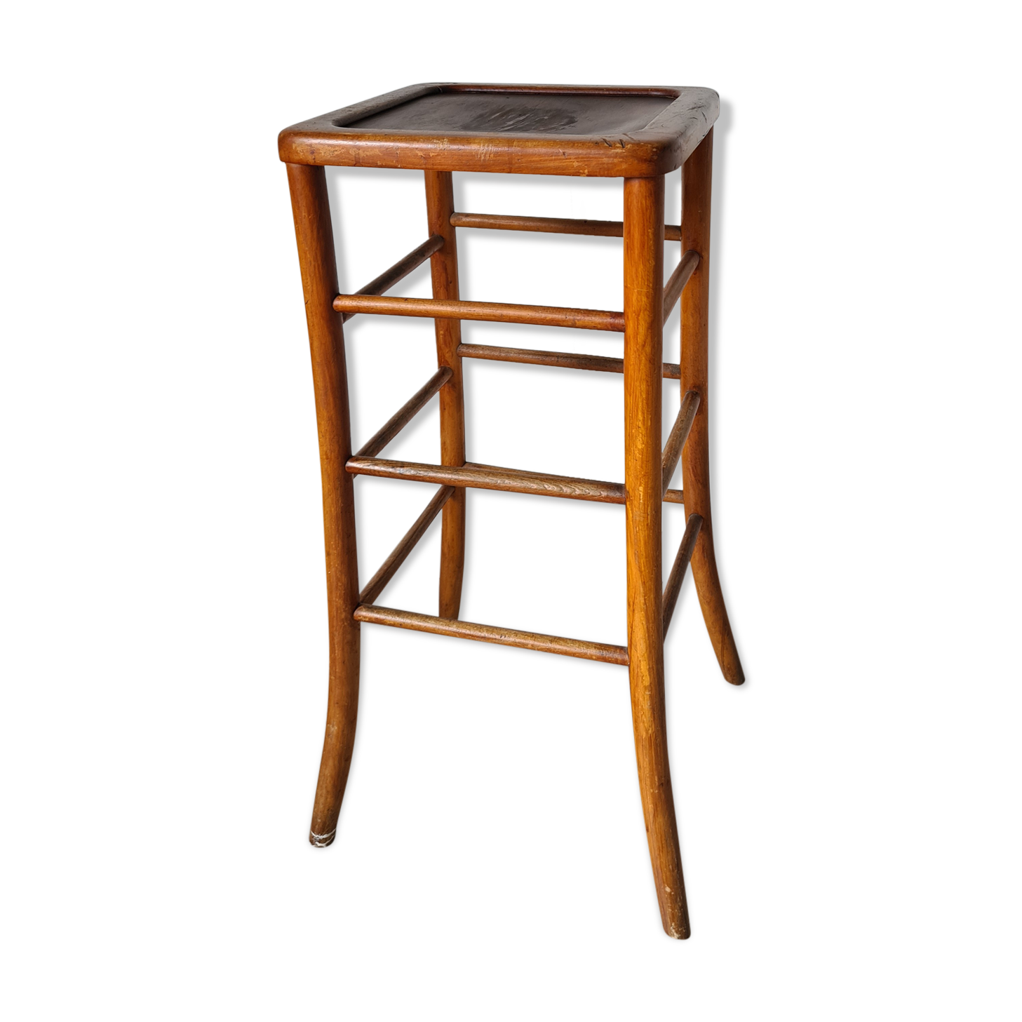 Vintage solid wood high stool