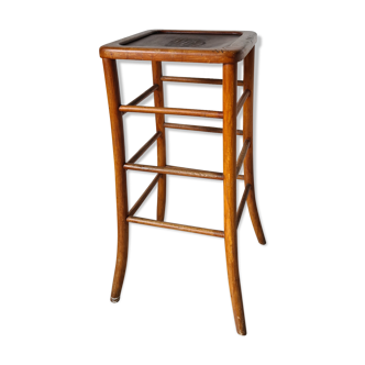 Tabouret haut en bois massif vintage