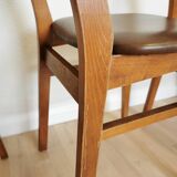 Vintage STOL Kamnik Dining Chairs (Set of 4): Mid-Century Leather Seat