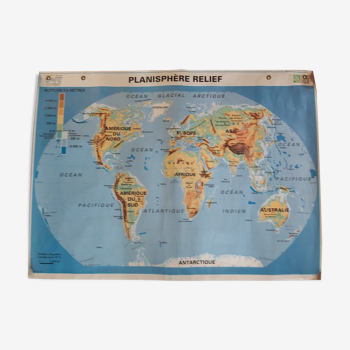 Vintage laminated geographical poster