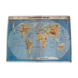 Vintage laminated geographical poster