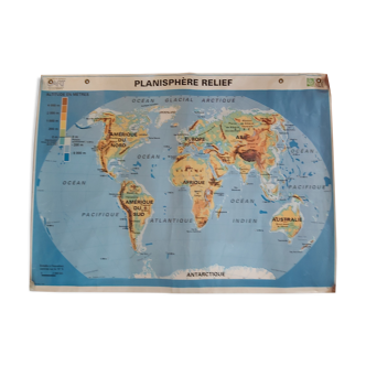 Vintage laminated geographical poster