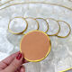 6 Sets de table & 6 sous verre nacre de Capiz et 6 serviettes brodées vintage