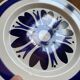 6 white vintage plates with blue flowers