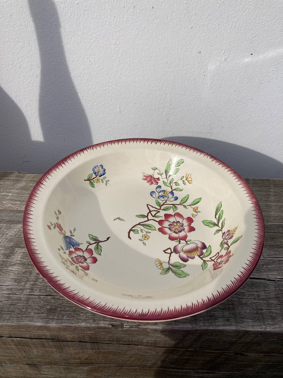 19th century porcelain salad bowl Old Strasbourg