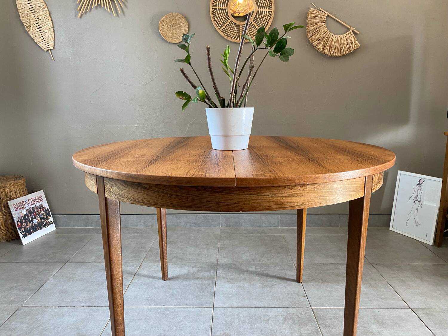 Vintage rosewood round table