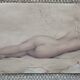 Lithograph woman, nude