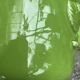 Glazed green cache-pot
