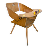 Fauteuil bébé vintage en bois cintré  Baumann