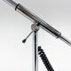 1960's italian adjustable chrome & marble floor lamp