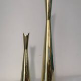 Pair of Lino Sabattini Cardinal brass vases for Christofle