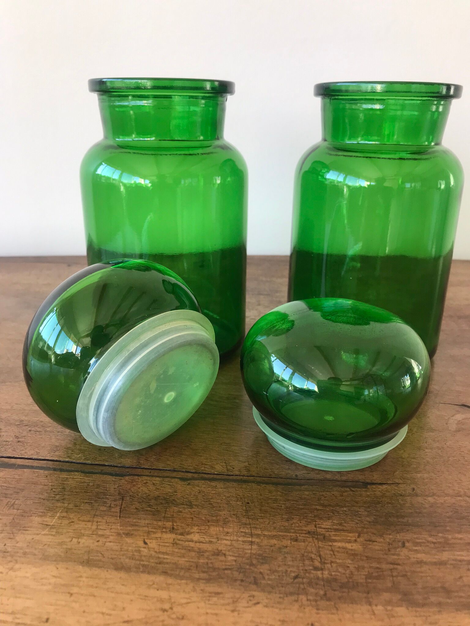 Green jars Cicona 70s